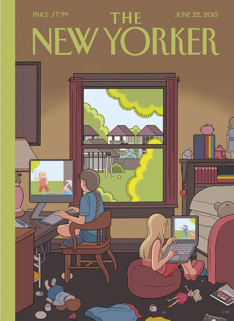 New Yorker Cover Minecraft Playdate Art